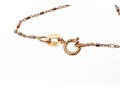 14K Rose Gold Chain With White Gold Beads