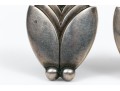 Georg Jensen Deco Style Sterling Silver Earrings, Pattern 106