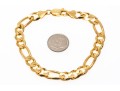 14k Yellow Gold Classic Chunky Figaro Style Link Bracelet
