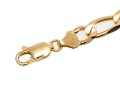 14k Yellow Gold Classic Chunky Figaro Style Link Bracelet