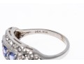 14K White Gold Iolite And Tanzanite Ring, Size 7