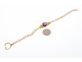 Yellow Gold Stunning Amethyst And Citrine Cultured Freshwater Pearl Bracelet