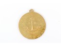 18k Yellow Gold Striking Christ's Head God Protects Faith And Hope Medal