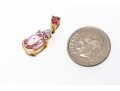 14K Yellow Gold Kunzite, Diamond And Tourmaline Pendant