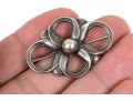 Georg Jensen Lovely Sterling Silver Quatrefoil Flower Brooch, Pattern 305