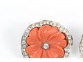 Stylish Kenneth Lane Floral Clip Back Earrings