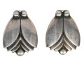 Georg Jensen Deco Style Sterling Silver Earrings, Pattern 106