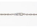 14K White Gold Diamond And Sapphire Lozenge Pendant And Chain