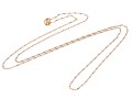 14K Rose Gold Chain With White Gold Beads