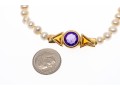 Yellow Gold Stunning Amethyst And Citrine Cultured Freshwater Pearl Bracelet