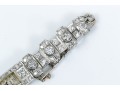 Antique 14K White Gold And Diamond Mechanical Watch