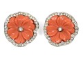 Stylish Kenneth Lane Floral Clip Back Earrings