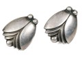 Georg Jensen Deco Style Sterling Silver Earrings, Pattern 106