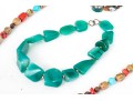 Collection Of Hard Stone Necklaces, Bracelet And Brooch