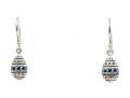 Adel Chefridi Sterling Silver Handsome Blue Sapphire Nomad Drop Earrings