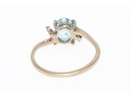 Fantastic Aquamarine And Diamond 14K White Gold Ring, Size 7+