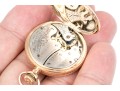 Waltham Pretty Antique 14k Yellow Gold Decorative Hunting Case Pendant Watch, Circa 1900