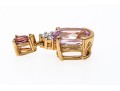 14K Yellow Gold Kunzite, Diamond And Tourmaline Pendant