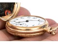 Waltham Pretty Antique 14k Yellow Gold Decorative Hunting Case Pendant Watch, Circa 1900