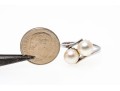 Fantastic 18K White Gold Twin Pearl Ring, Size 6.25-