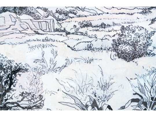 Phillis Lee (20th C.) Mixed Media Work On On Paper, 