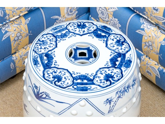 Chinese Blue And White Porcelain Garden Seat