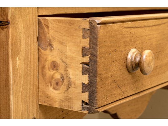 Handsome And Rustic Maple Side Table