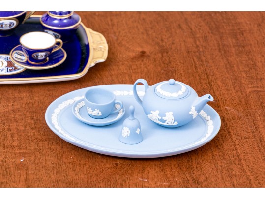 Two Diminutive English Tea Services, Wedgewood And Caverswall