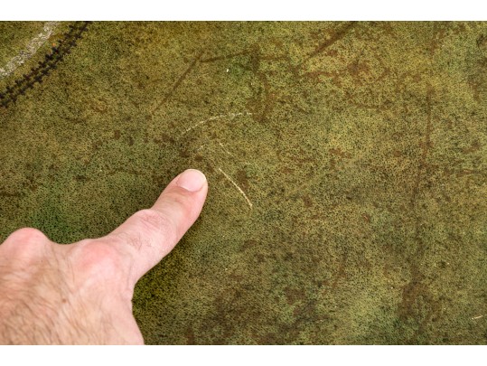 Vintage Maitland Smith Chippendale Mahogany Leather Top Games Table