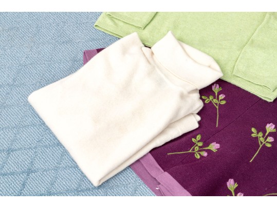 Collection Of Brooks Brothers Cashmere Sweaters Together With One Dress