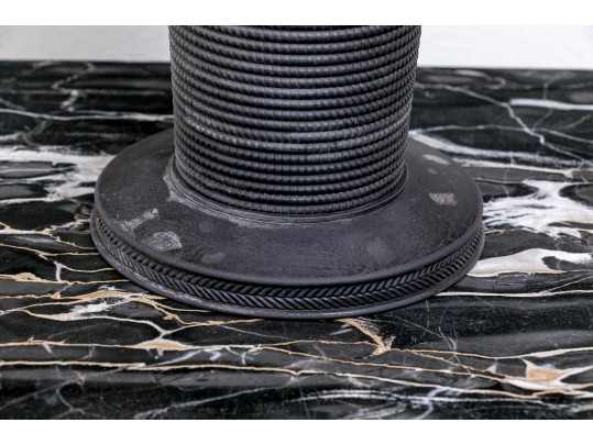 English Wedgewood Basalt Ware Footed Trumpet Vase