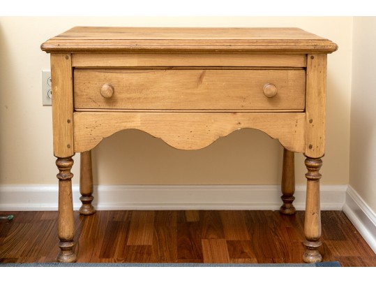 Handsome And Rustic Maple Side Table