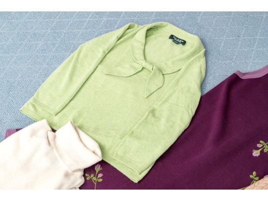 Collection Of Brooks Brothers Cashmere Sweaters Together With One Dress