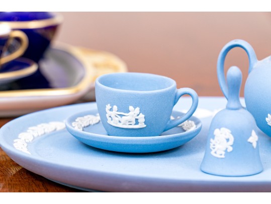 Two Diminutive English Tea Services, Wedgewood And Caverswall