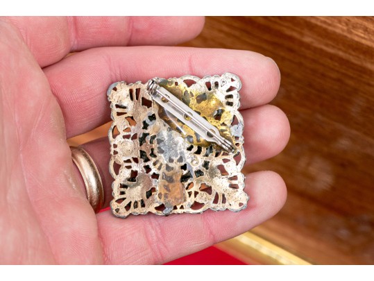 Finders Lot, Marquetry Inlaid Musical Jewelry Box With Assorted Costume Jewelry