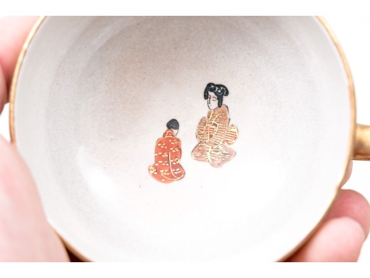 Antique Japanese Satsuma Pottery Teaset, Early 20th C.