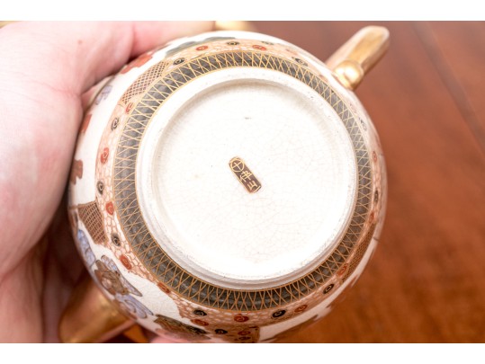 Antique Japanese Satsuma Pottery Teaset, Early 20th C.