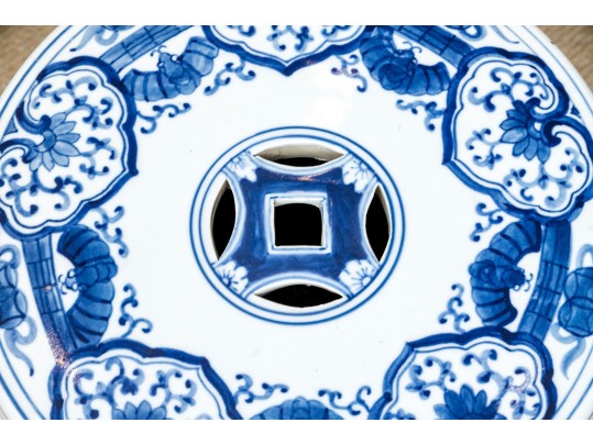 Chinese Blue And White Porcelain Garden Seat