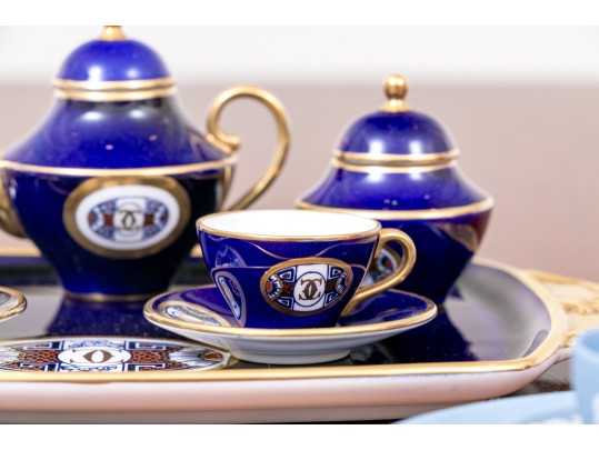 Two Diminutive English Tea Services, Wedgewood And Caverswall