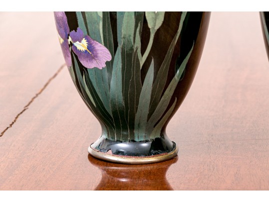 Pair Of Antique Japanese Cloisonne Vases