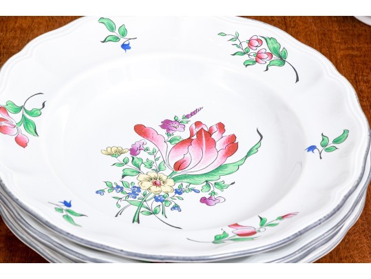 Elegant French, Luneville 15 Piece Porcelain Service