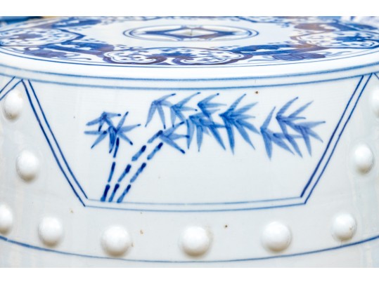 Chinese Blue And White Porcelain Garden Seat