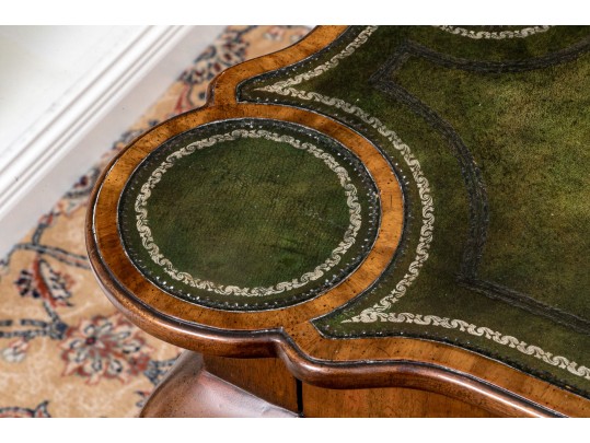 Vintage Maitland Smith Chippendale Mahogany Leather Top Games Table