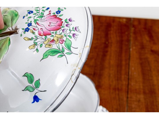 Elegant French, Luneville 15 Piece Porcelain Service