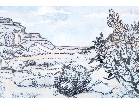 Phillis Lee (20th C.) Mixed Media Work On On Paper, 