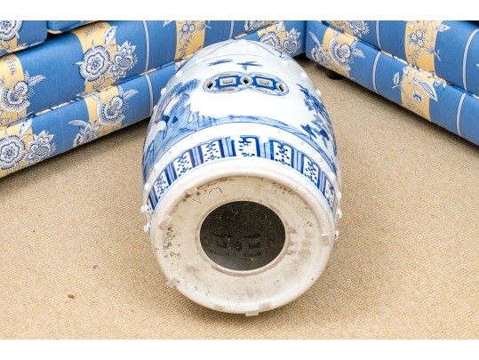 Chinese Blue And White Porcelain Garden Seat