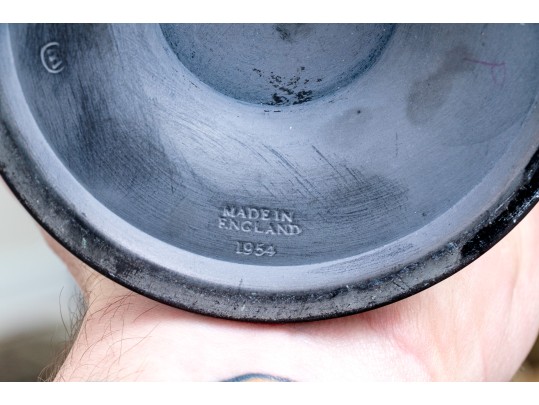 English Wedgewood Basalt Ware Footed Trumpet Vase