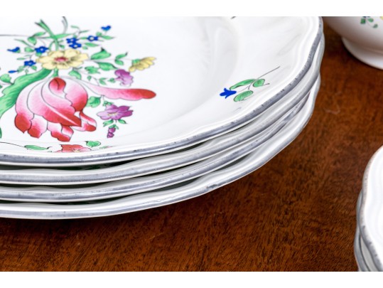 Elegant French, Luneville 15 Piece Porcelain Service