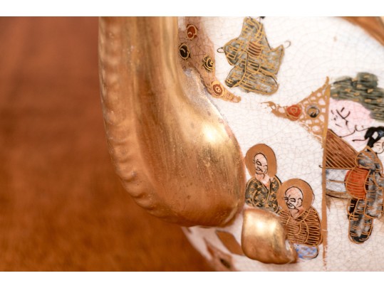 Antique Japanese Satsuma Pottery Teaset, Early 20th C.