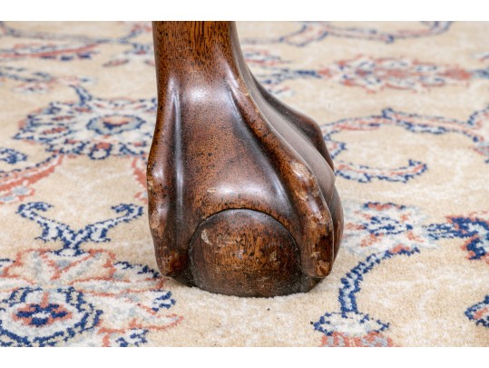 Vintage Maitland Smith Chippendale Mahogany Leather Top Games Table